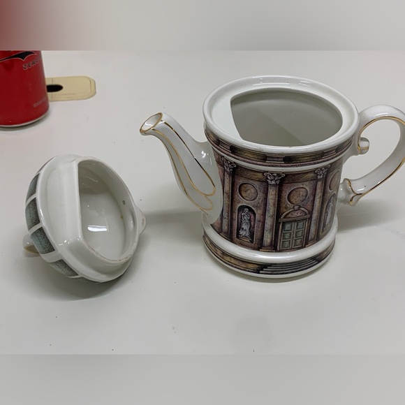 1980s Vtg Sadler England Stourhead National Trust Temple of Apollo Teapot - Picture 16 of 16